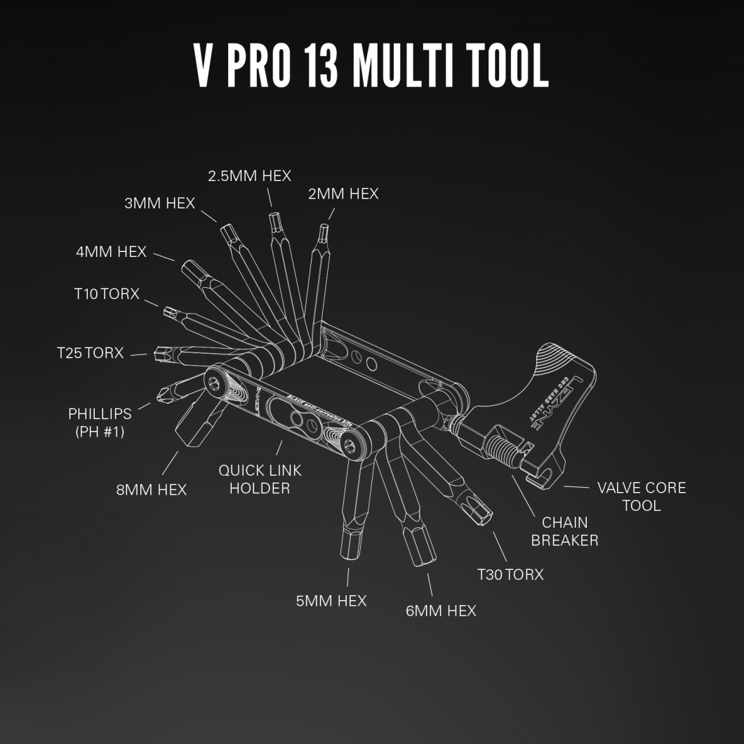 Zestaw narzędzi Lezyne V Pro Tool wersja 13