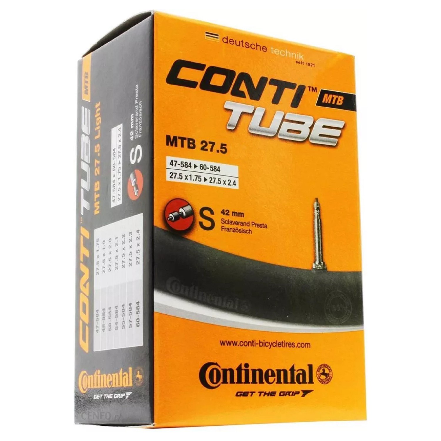 Dętka Continental MTB 27.5+ 27.5x2.6-2.8 Presta 42