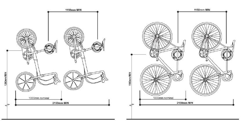 Instrukcja wieszania roweru w pionie.